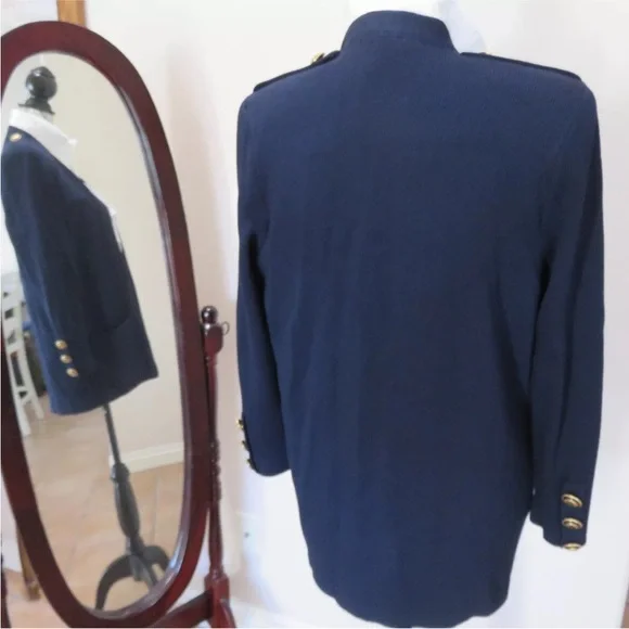 St John Separates Dark Blue Knit Open Front Cardigan 8 Women's - Picture 2 of 9